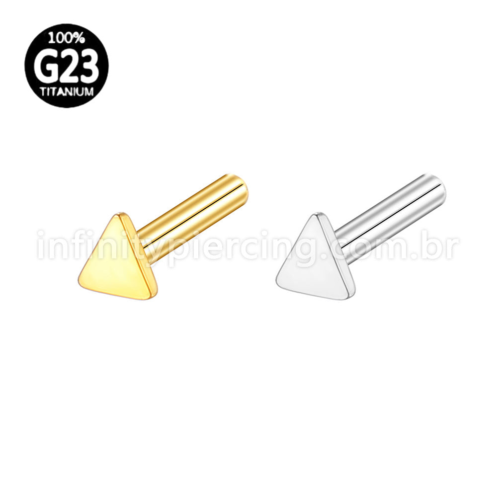 Haste Para Labret Titânio Base Triângulo